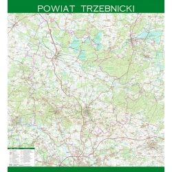 Powiat trzebnicki - mapa ścienna 1:45 000