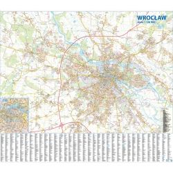 Wrocław Plan - mapa ścienna 1 : 20 000