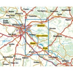 Bliskie okolice Wrocławia część południowo-wschodnia - mapa papierowa