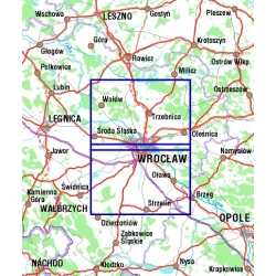 Okolice Wrocławia, mapa dla rowerzystów i piechurów - mapa cyfrowa